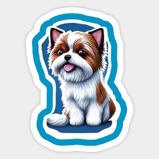 Happy American Biewer Terrier Sticker